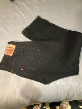 Levi's Men's Black Bootcut Jeans with Red Tab